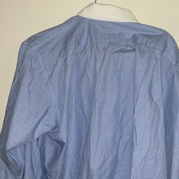 DANIEL CREMIEUX Collection RICHARD SHIRT TAILORED MENS BLUE W/WHITE COLLAR 17/34 - Picture 3 of 5